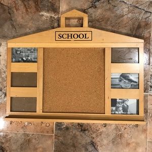 Picture frame with cork board